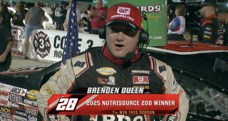 Brenden Queen’s Victory Lane interview from Salem Speedway